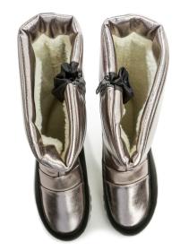 Wojtylko 5Z23038 zlato čierne dievčenské zimné topánky