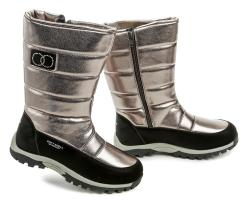 Wojtylko 5Z23038 zlato čierne dievčenské zimné topánky