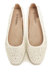 Wojtylko 7B23517B bílé dámské letní baleríny