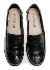 Wojtylko 7B24351C čierne dámske mokasíny na kline