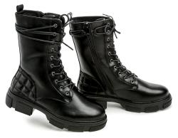 Scandi Wojtylko 7ZB24037C černé dámské zimní boty