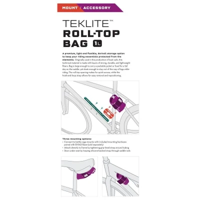 WOLF TOOTH Teklite Roll-top Bag brašna s adaptérem, šedá