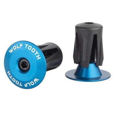 WOLF TOOTH Koncovky BARPLUG Aluminium/modrá WOLF TOOTH Koncovky BARPLUG Aluminium/modrá