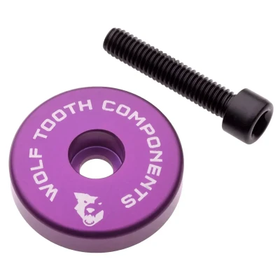 WOLF TOOTH Krytka ULTRALIGHT STEM CAP Ultraviolet Purple + 5mm Spacer
