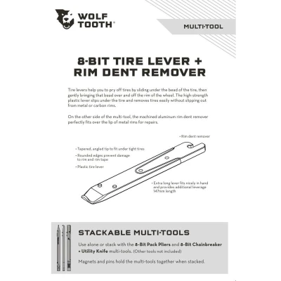 Wolf Tooth Nářadí 8-bit Tire Lever + Rim Dent Remover