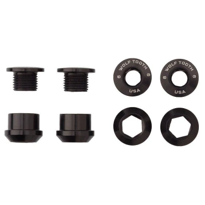 WOLF TOOTH Set Chainring Nuts And Bolts černá 4ks WOLF TOOTH Set Chainring Nuts And Bolts černá 4ks