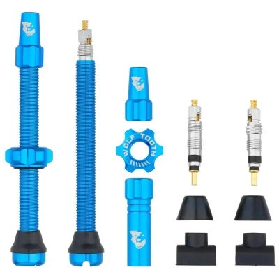 WOLF TOOTH Tubeless Valve Stem Kit 60mm Modré ventilky