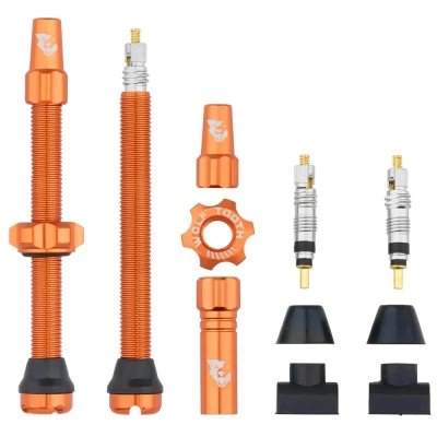 WOLF TOOTH Tubeless Valve Stem Kit 60mm Oranžové ventilky