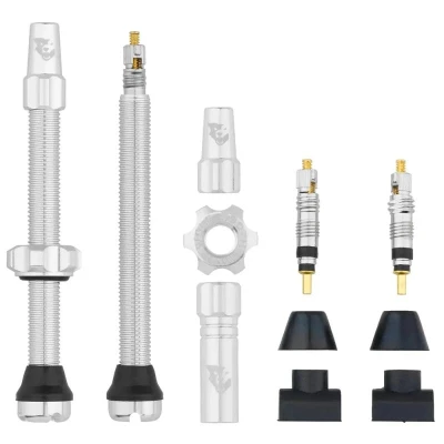 WOLF TOOTH Tubeless Valve Stem Kit 60mm Raw Silver Ventilky WOLF TOOTH Tubeless Valve Stem Kit 60mm Raw Silver Ventilky