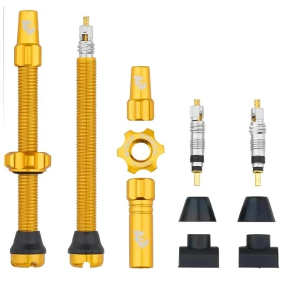 WOLF TOOTH Tubeless Valve Stem Kit 60mm Zlaté ventilky