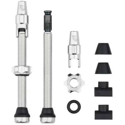 WOLF TOOTH Tubeless Valve Stem Kit Clik Valve 60mm Raw Silver Ventilky WOLF TOOTH Tubeless Valve Stem Kit Clik Valve 60mm Raw Silver Ventilky