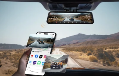 WOLFBOX G900TriPro Bumper černá WiFi 4K + 2,5K palubní kamera