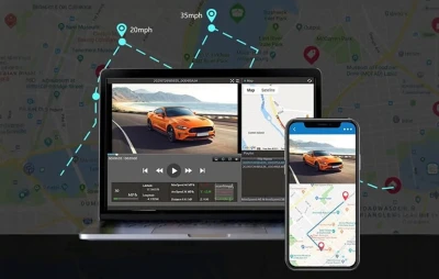 WOLFBOX i07 černá WiFi 2,5K + 1080p palubní kamera