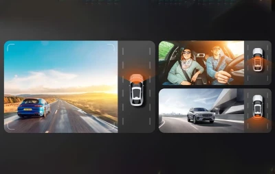 WOLFBOX i07 černá WiFi 2,5K + 1080p palubní kamera