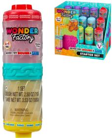 WONDER FACTORY Set písek + modelína nevysychající 4 barvy WONDER FACTORY Set písek + modelína nevysychající 4 barvy