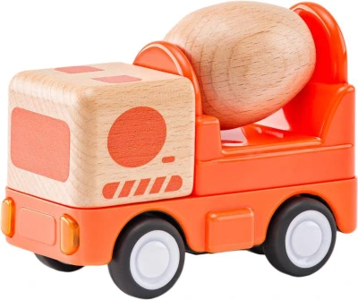 Woody DŘEVO Auto baby míchačka na setrvačník na baterie Světlo Zvuk Woody DŘEVO Auto baby míchačka na setrvačník na baterie Světlo Zvuk