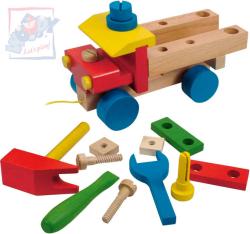 Woody DŘEVO Auto montážní tahací dřevěné k sestavení set se 3 nástroji Woody DŘEVO Auto montážní tahací dřevěné k sestavení set se 3 nástroji