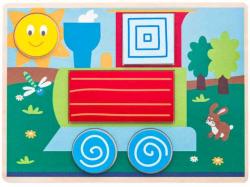 Woody DŘEVO Baby didaktická vkládačka set 10 destiček s vkládacími tvary