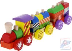Woody DŘEVO Baby vláček barevný navlékací set s kostkami pro miminko Woody DŘEVO Baby vláček barevný navlékací set s kostkami pro miminko