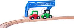 Woody DŘEVO Čerpací stanice doplněk k vláčkodráze (dřevěná hračka)