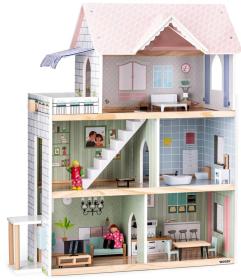 Woody DŘEVO Domeček pro panenky Molly na baterie Světlo Zvuk