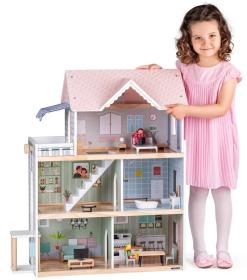 Woody DŘEVO Domeček pro panenky Molly na baterie Světlo Zvuk