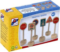 Woody DŘEVO Dopravní značky 10cm příslušenství k dráze set 6ks