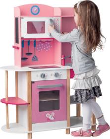 Woody DŘEVO Dřevěná DĚTSKÁ KUCHYŇKA s nádobím a doplňky Kuch. ostrov Trendy