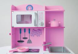 Woody DŘEVO Dřevěná DĚTSKÁ KUCHYŇKA s nádobím a doplňky Kuch. ostrov Trendy