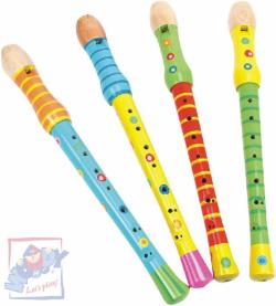 Woody DŘEVO Flétna dětská 33cm barevná (dřevěná hračka) Woody DŘEVO Flétna dětská 33cm barevná (dřevěná hračka)