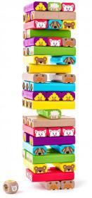 Woody DŘEVO Hra věž Sammy se zvířátky Jenga (dřevěná hračka) Woody DŘEVO Hra věž Sammy se zvířátky Jenga (dřevěná hračka)