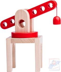 Woody DŘEVO Jeřáb vlakový příslušenství k dráze (dřevěná hračka) Woody DŘEVO Jeřáb vlakový příslušenství k dráze (dřevěná hračka)