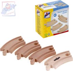 Woody DŘEVO Kolej zatáčka krátká set 4ks příslušenství k vláčkodráze Woody DŘEVO Kolej zatáčka krátká set 4ks příslušenství k vláčkodráze