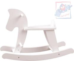Woody DŘEVO Kůň dětský houpací bílý (dřevěná hračka)