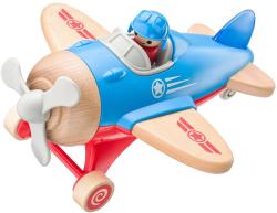 Woody DŘEVO Letadlo baby s pilotem na baterie Světlo Zvuk Woody DŘEVO Letadlo baby s pilotem na baterie Světlo Zvuk