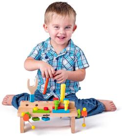 Woody DŘEVO Ponk pracovní stůl zatloukací set s nářadím