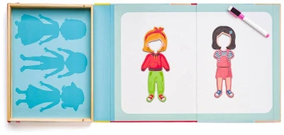 Woody DREVO Puzzle skladačka magnetické tvary 39ks Módny salón
