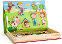 Woody DŘEVO Puzzle skládačka magnetické tvary 64ks Statek