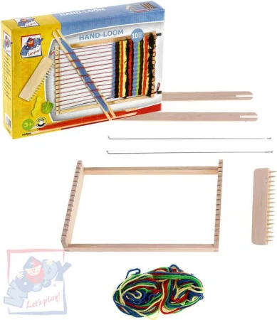 Woody DŘEVO Tkalcovský stav set s bavlnkami (dřevěná hračka) Woody DŘEVO Tkalcovský stav set s bavlnkami (dřevěná hračka)