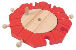 WOODY DŘEVO Točna 8 výjezdů příslušenství k vláčkodráze (dřevěná hračka)