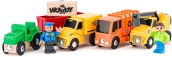 Woody DŘEVO Užitkové vozy set 4 autíčka se 2 figurkami doplněk k vláčkodráze Woody DŘEVO Užitkové vozy set 4 autíčka se 2 figurkami doplněk k vláčkodráze