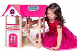 Woody DŘEVO Vila Anna-Marie herní set dům s nábytkem a 2 panenkami
