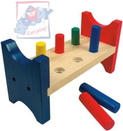 Woody DŘEVO Zatloukačka set kolíčky a palička (dřevěná hračka) Woody DŘEVO Zatloukačka set kolíčky a palička (dřevěná hračka)