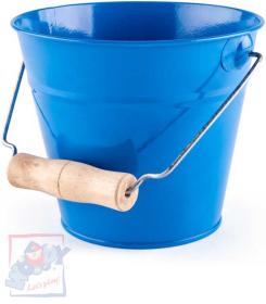 Woody Kyblík dětský zahradní modrý kov 15cm dřevěná rukojeť