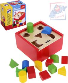 Woody DŘEVO Vkládací krabička se 14 tvary baby vkládačka
