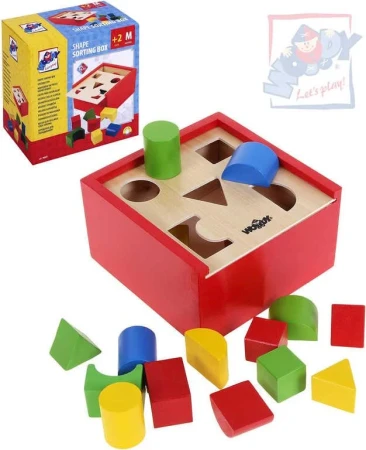 Woody DREVO Vkladacia krabička so 14 tvarmi baby vkladačka Woody DREVO Vkladacia krabička so 14 tvarmi baby vkladačka