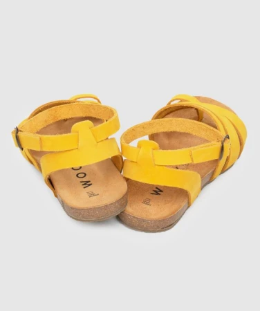 WOOX Aesta Lutea Yellow dámské sandály
