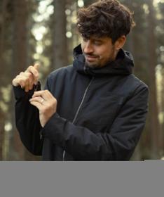 Woox Carnaby Anthracite pánská parka + triko zdarma