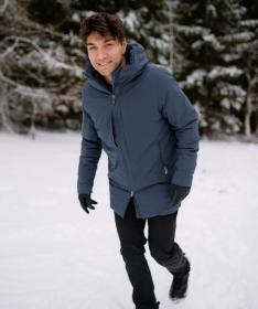 Woox Egge vol.II Midnight Navy pánská zimní bunda + triko zdarma