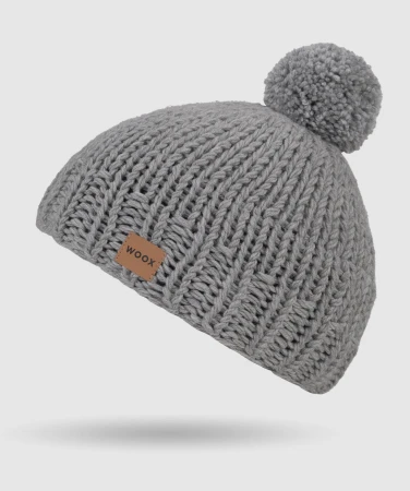 WOOX Ejby Junior Ultimate Grey dětská merino čepice